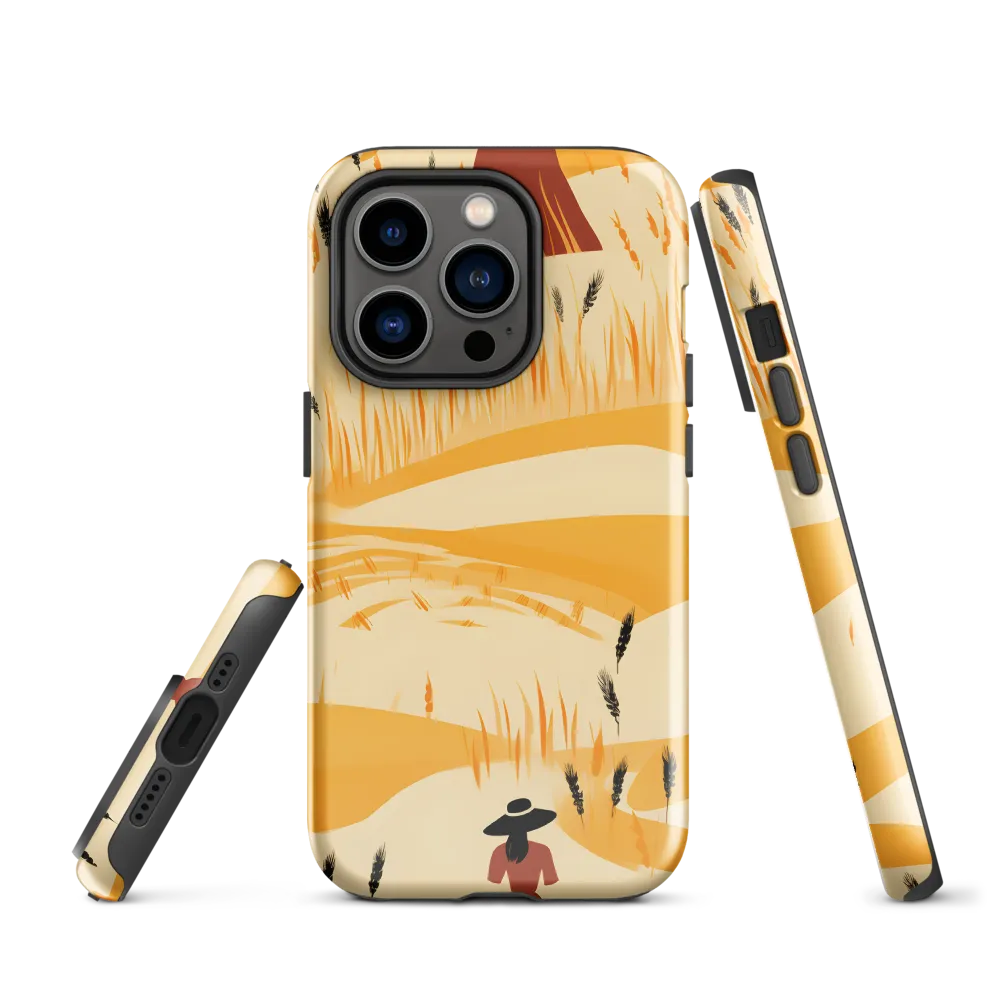 Embracing the Fields: A Floral Journey | Phone Case |  14 Pro | Tough Case | Glossy