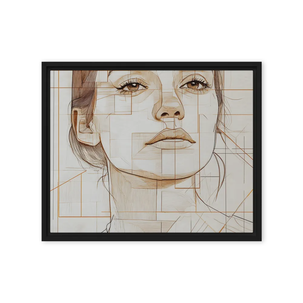 Geometric Serenity: A Minimalist Portrait