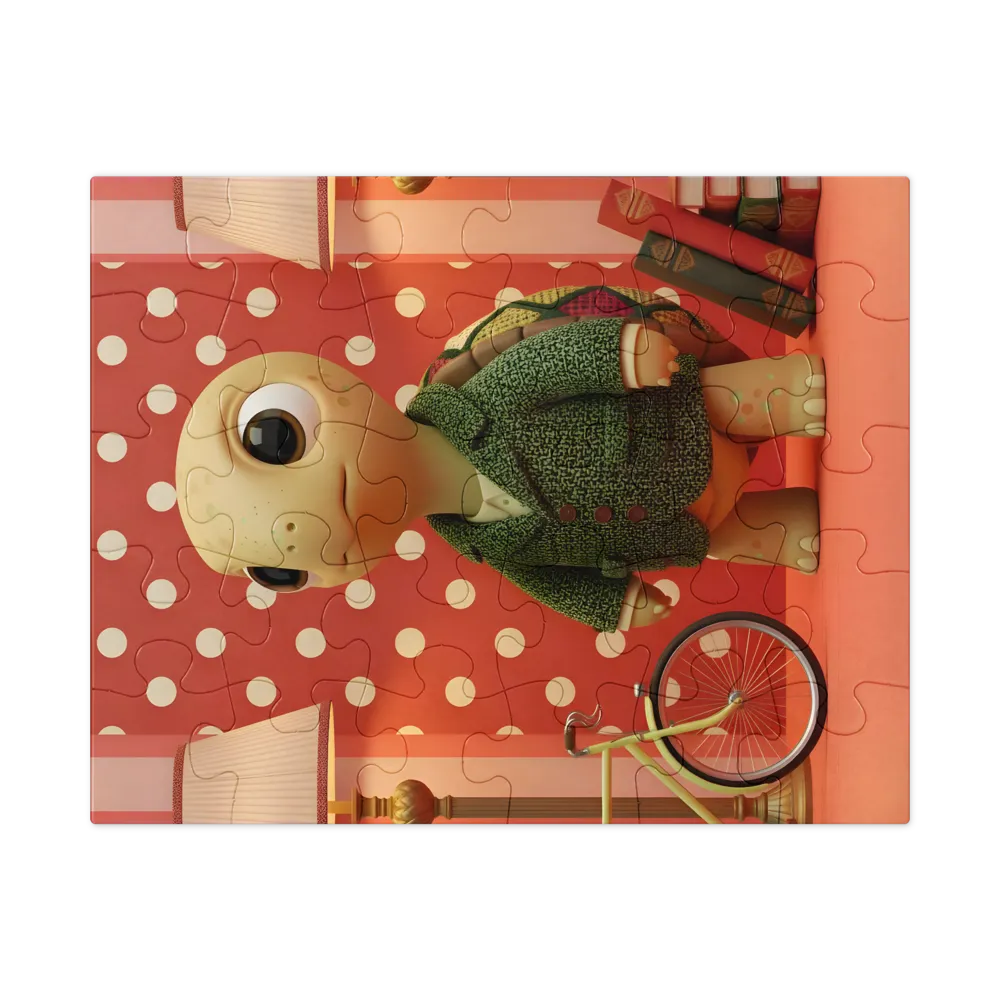 Polka-Dot Turtle 
 Jigsaw Puzzle in Tin Box