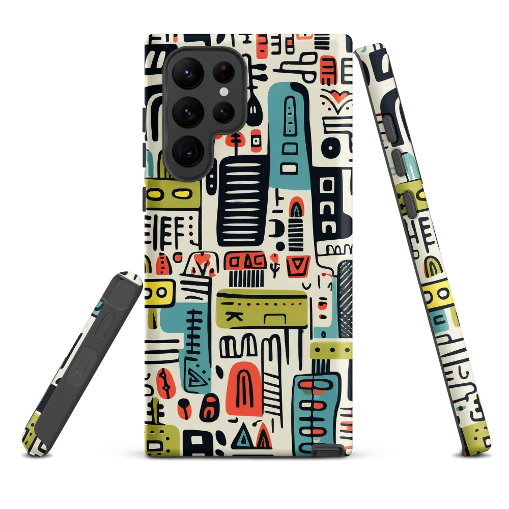 Urban Whimsy: A Playful Cityscape | Phone Case |  S22 Ultra | Tough Case | Matte