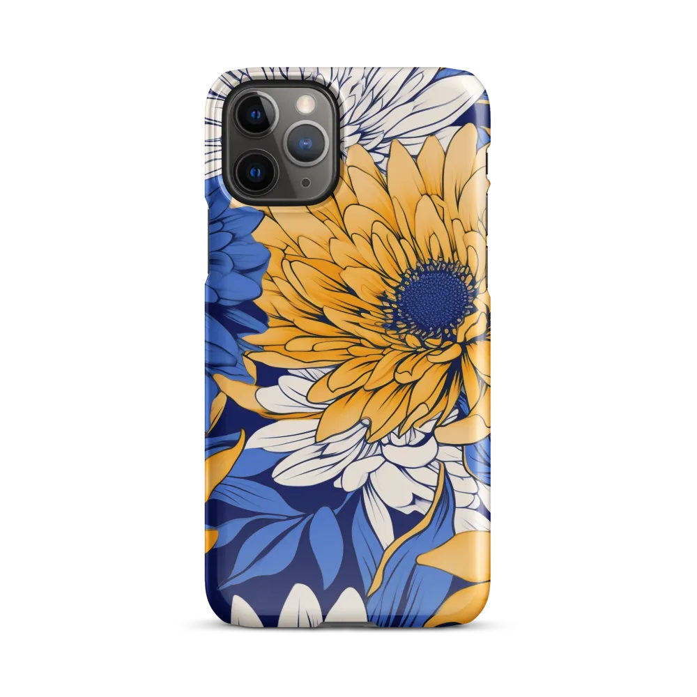 Floral Harmony in Blue and Yellow