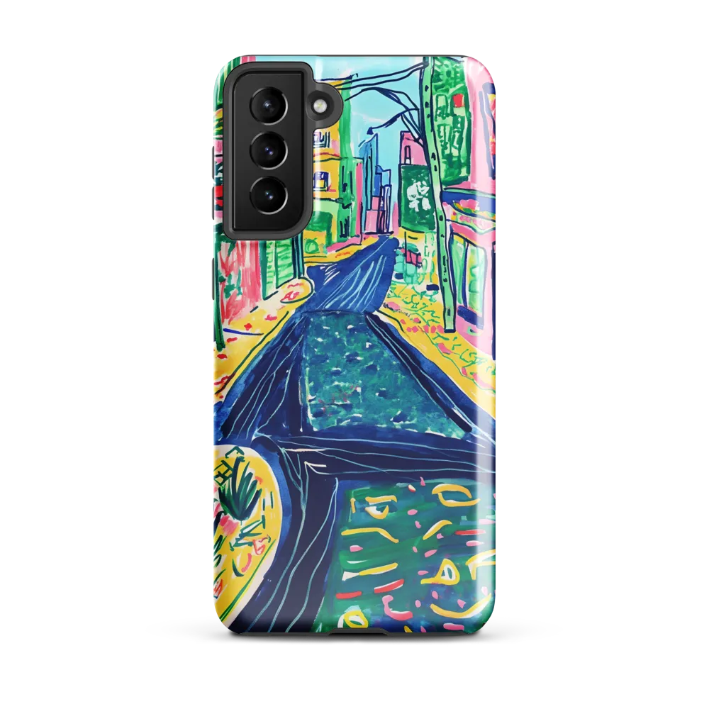 Dreamy Street in Vibrant Hues