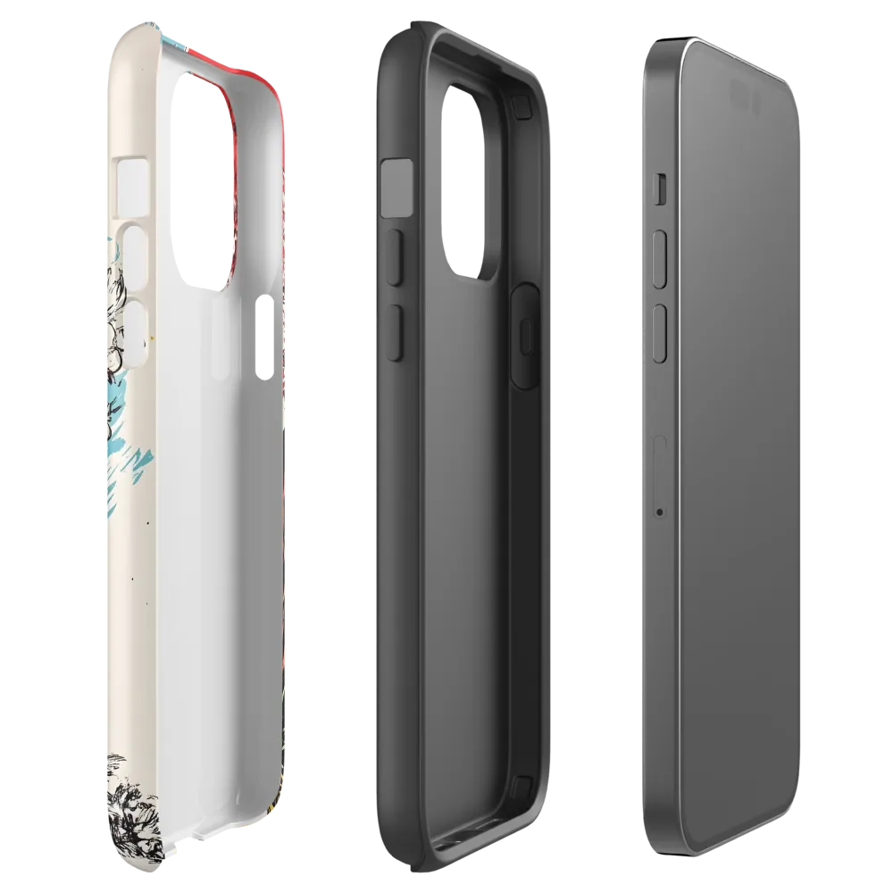 Floral Symphony in Bold Colors | Phone Case |  14 Pro Max | Tough Case | Matte