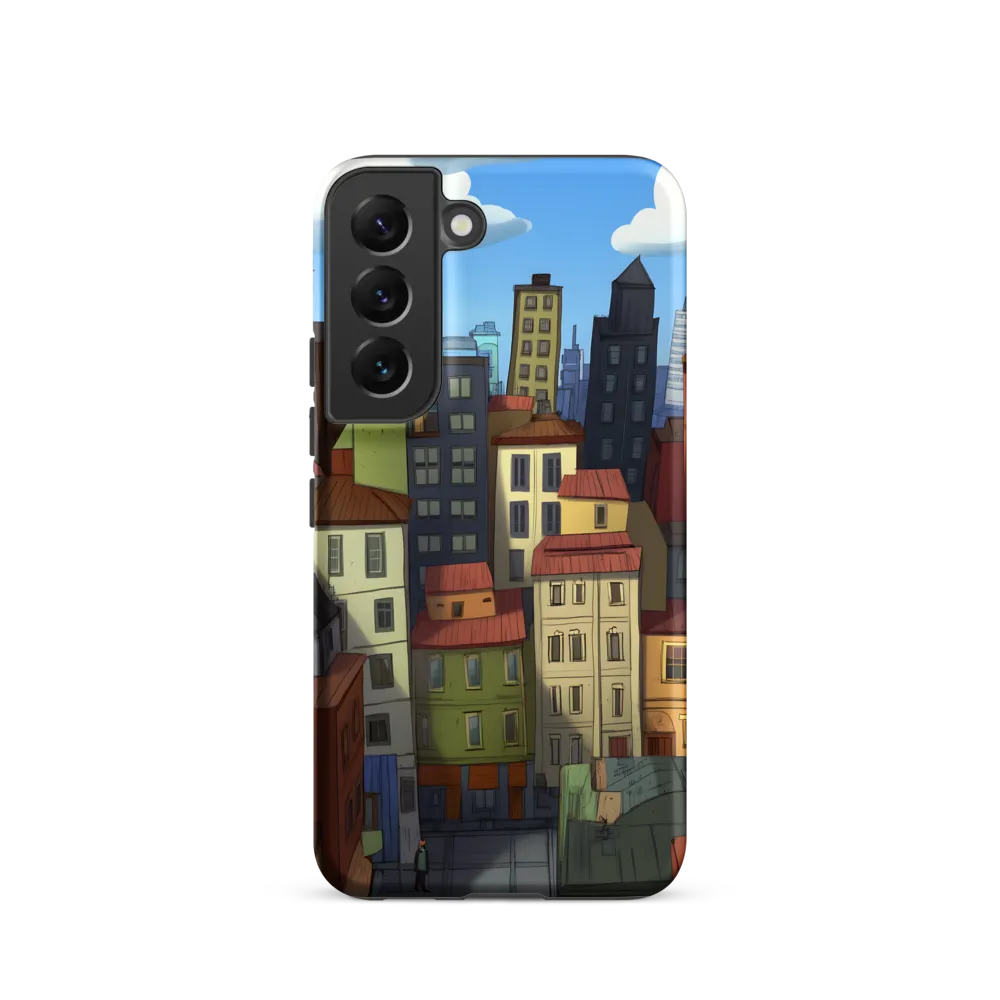 Urban Symphony: A Colorful Cityscape | Phone Case |  S22 | Tough Case | Matte