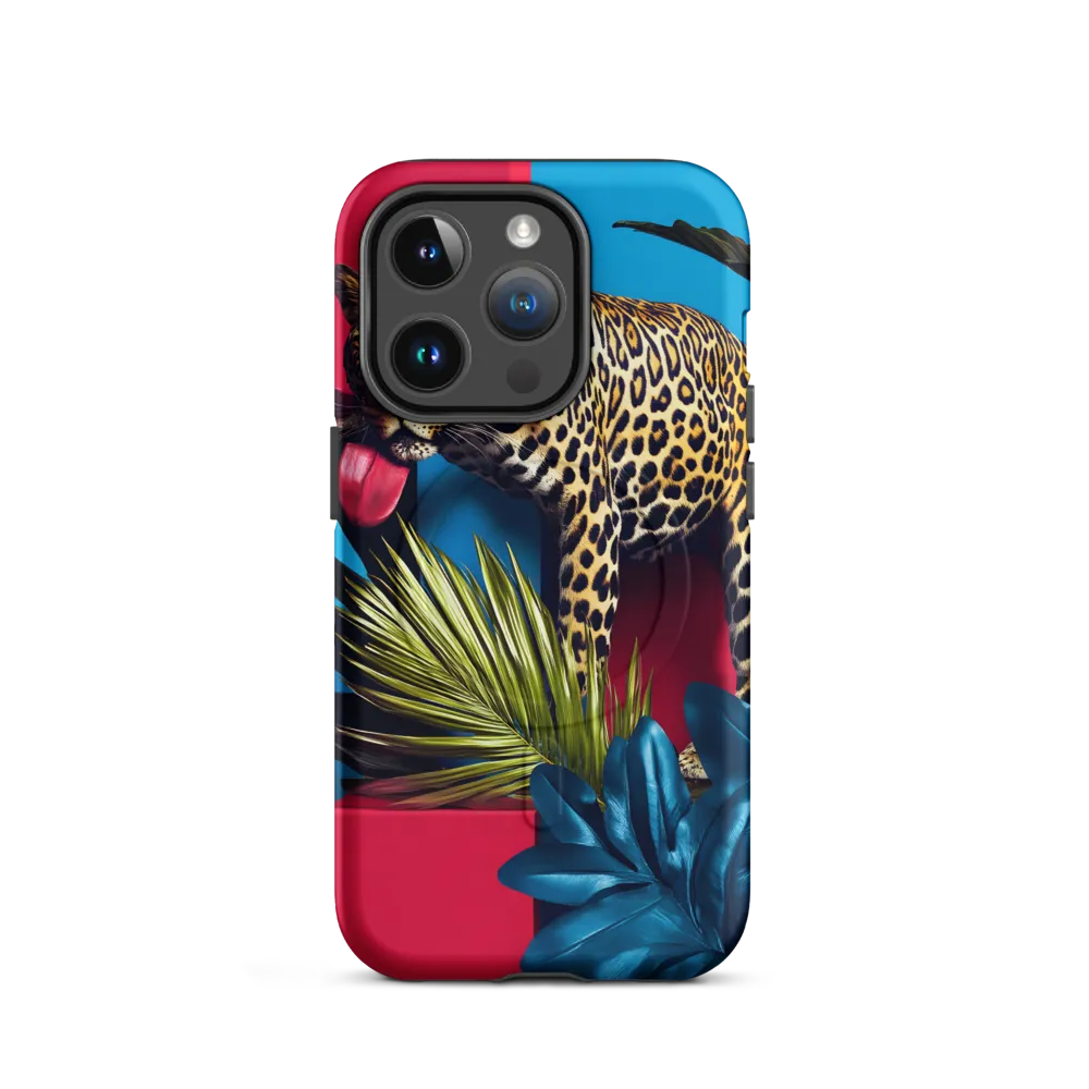 Playful Leopard in Vibrant Paradise