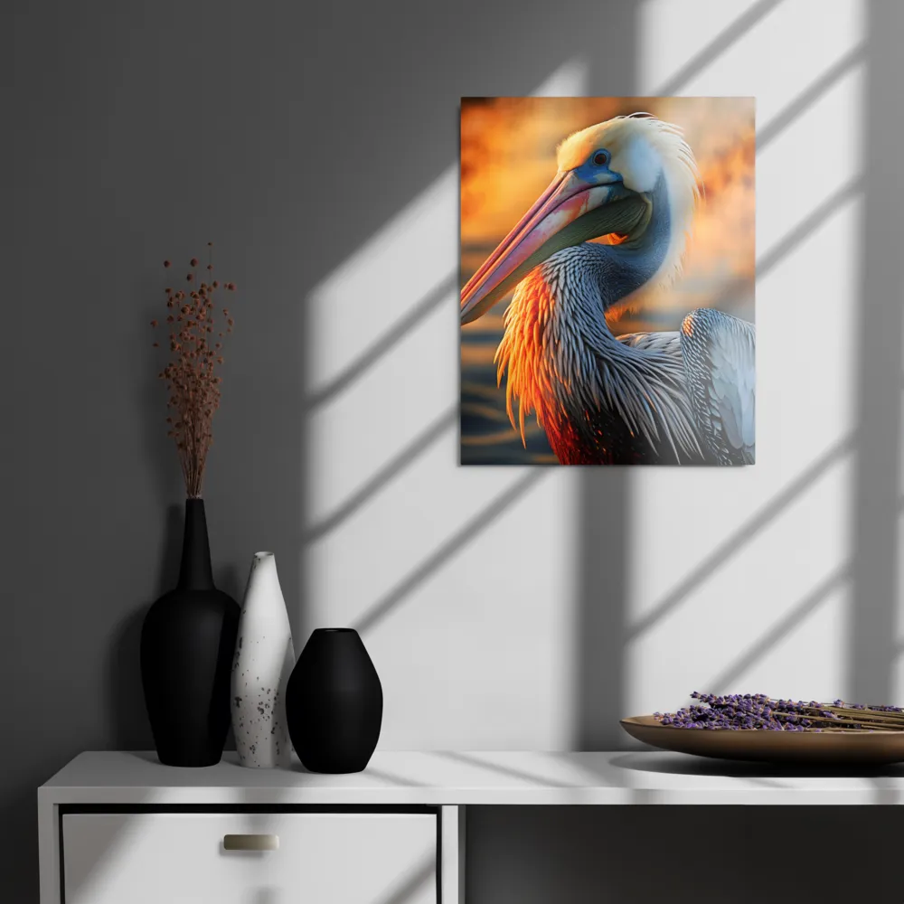 Elegance of the Pelican at Sunset