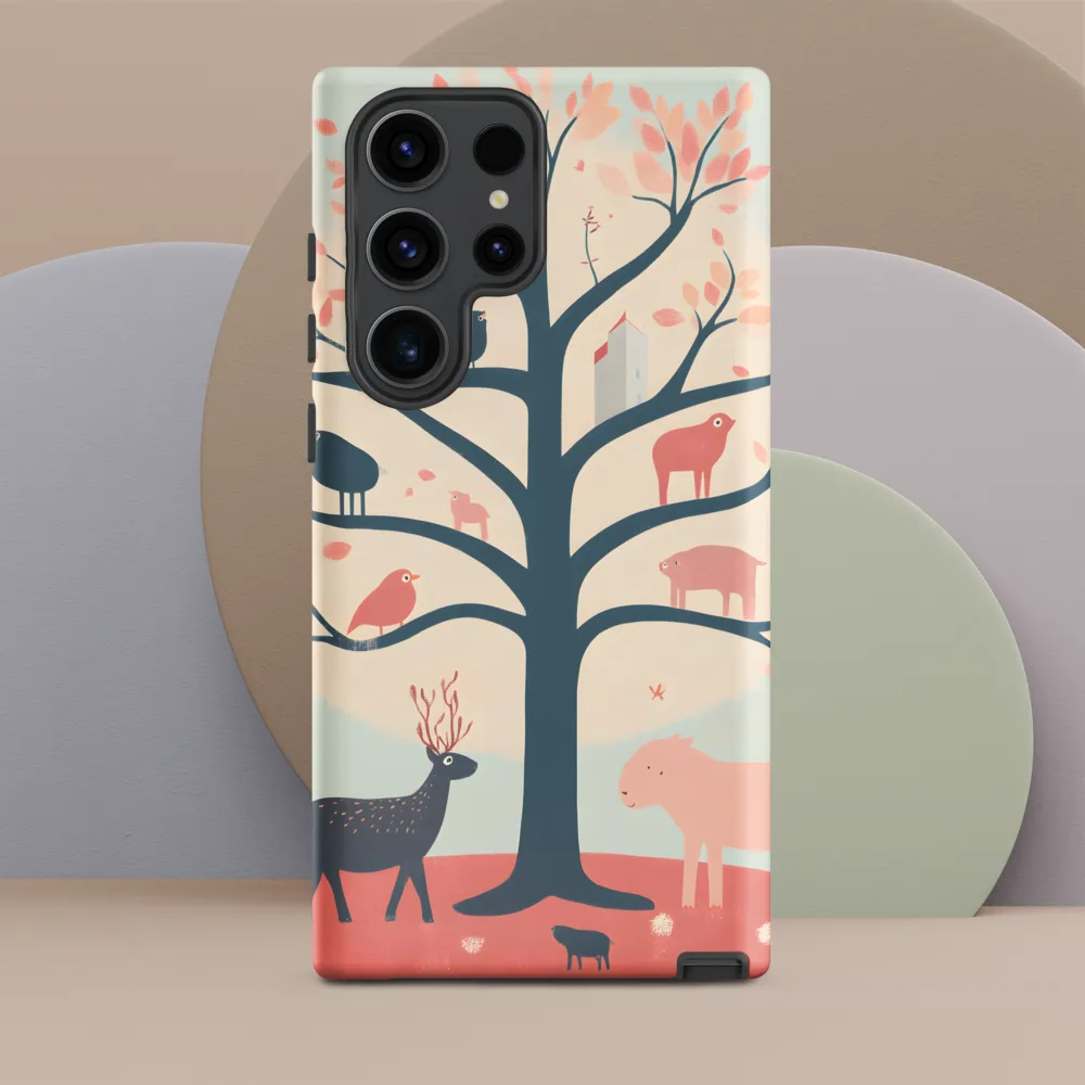 Whimsical Tree with Playful Creatures
