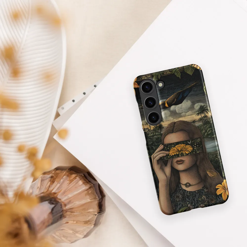 Veil of Nature: A Surreal Embrace | Phone Case |  S23 | Snap Case | Matte