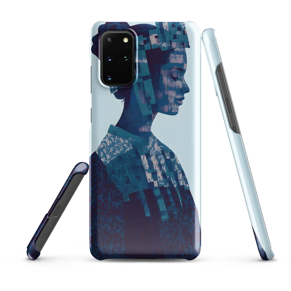Digital Portrait in Abstract Blue