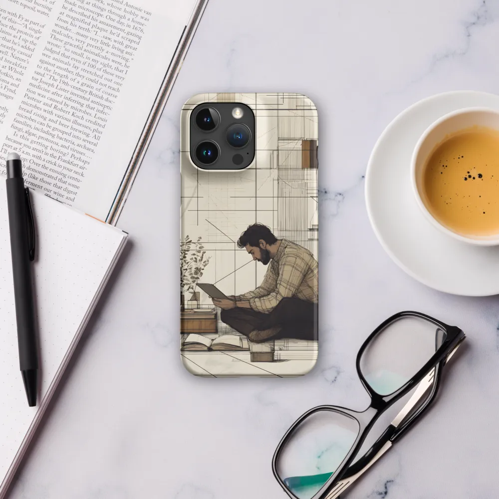 Quiet Reflections in Line | Phone Case |  16 Pro Max | Snap Case | Matte