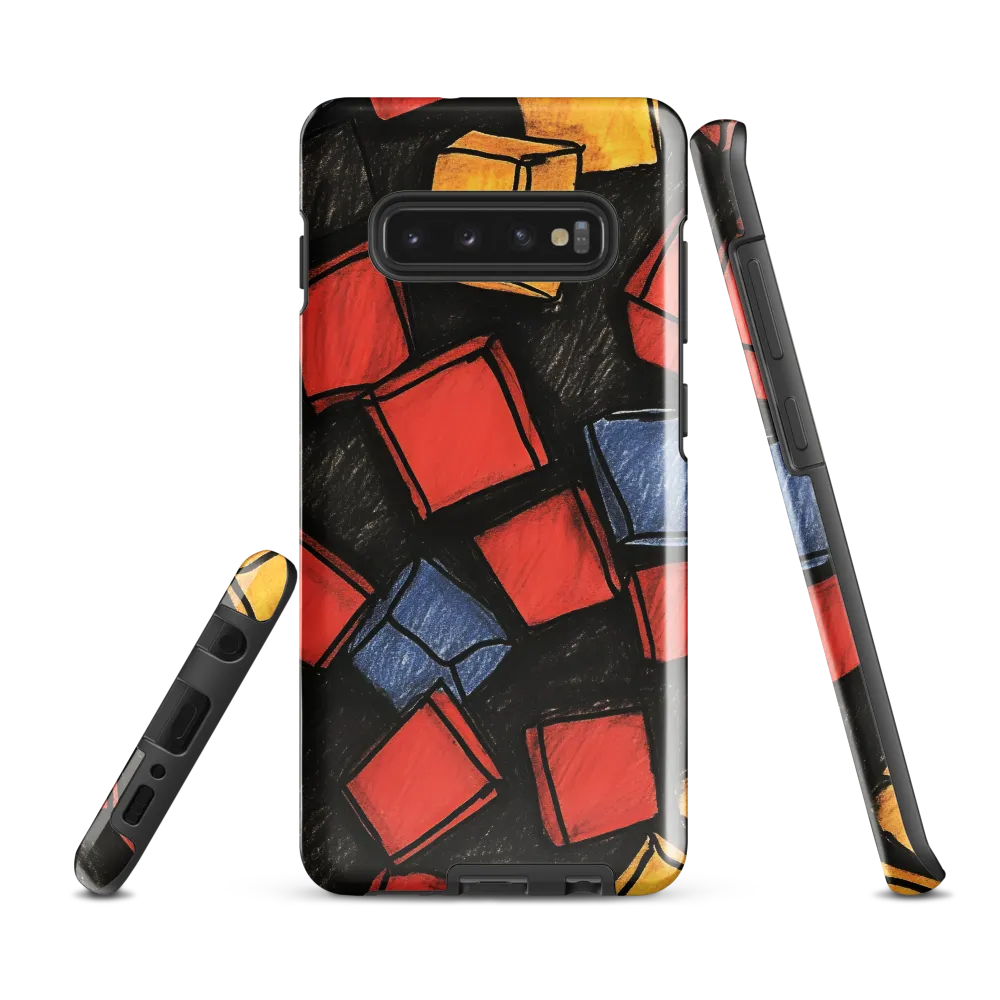 Vibrant Geometry in Motion | Phone Case |  S10 Plus | Tough Case | Glossy