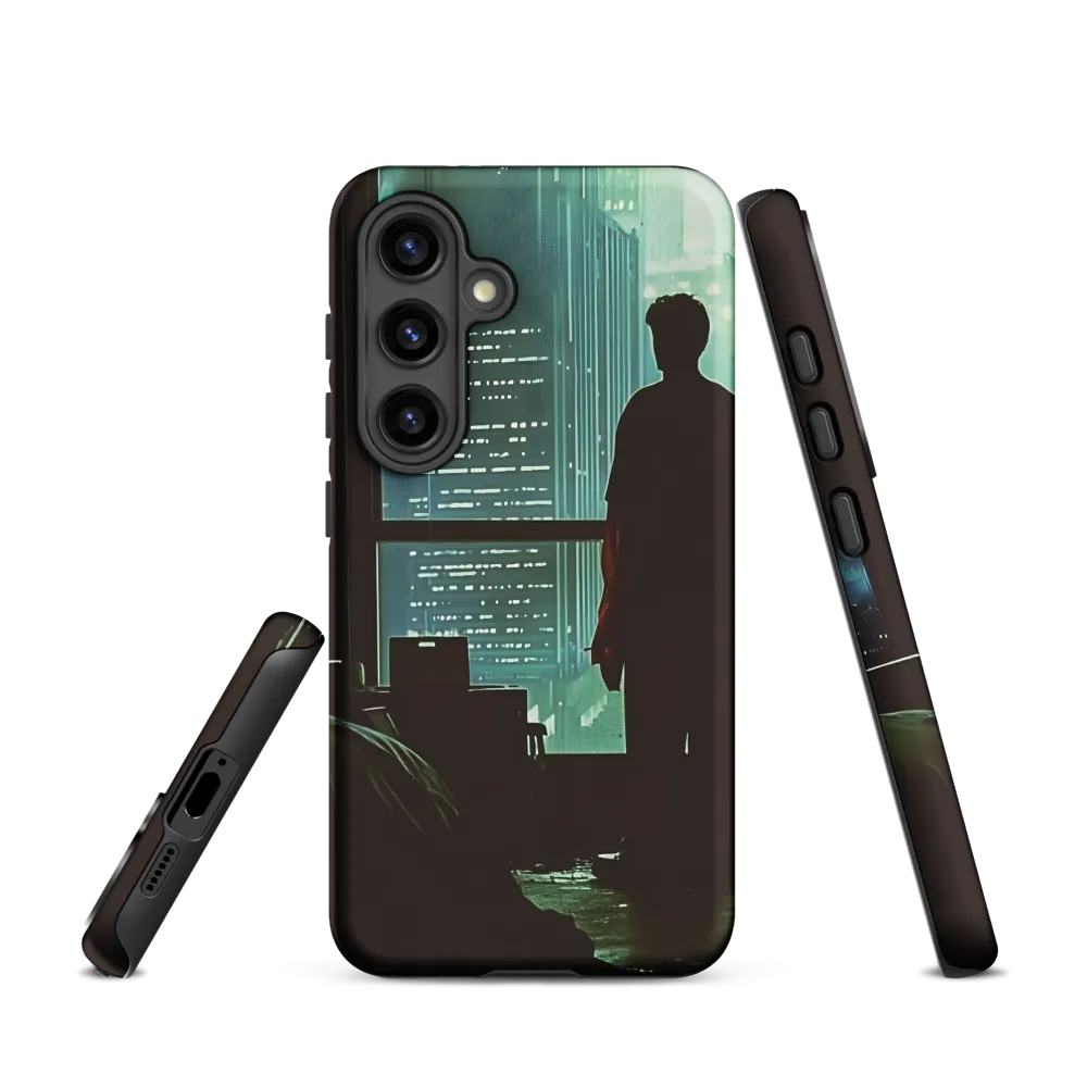 Silent Contemplation in a Futuristic Dystopia