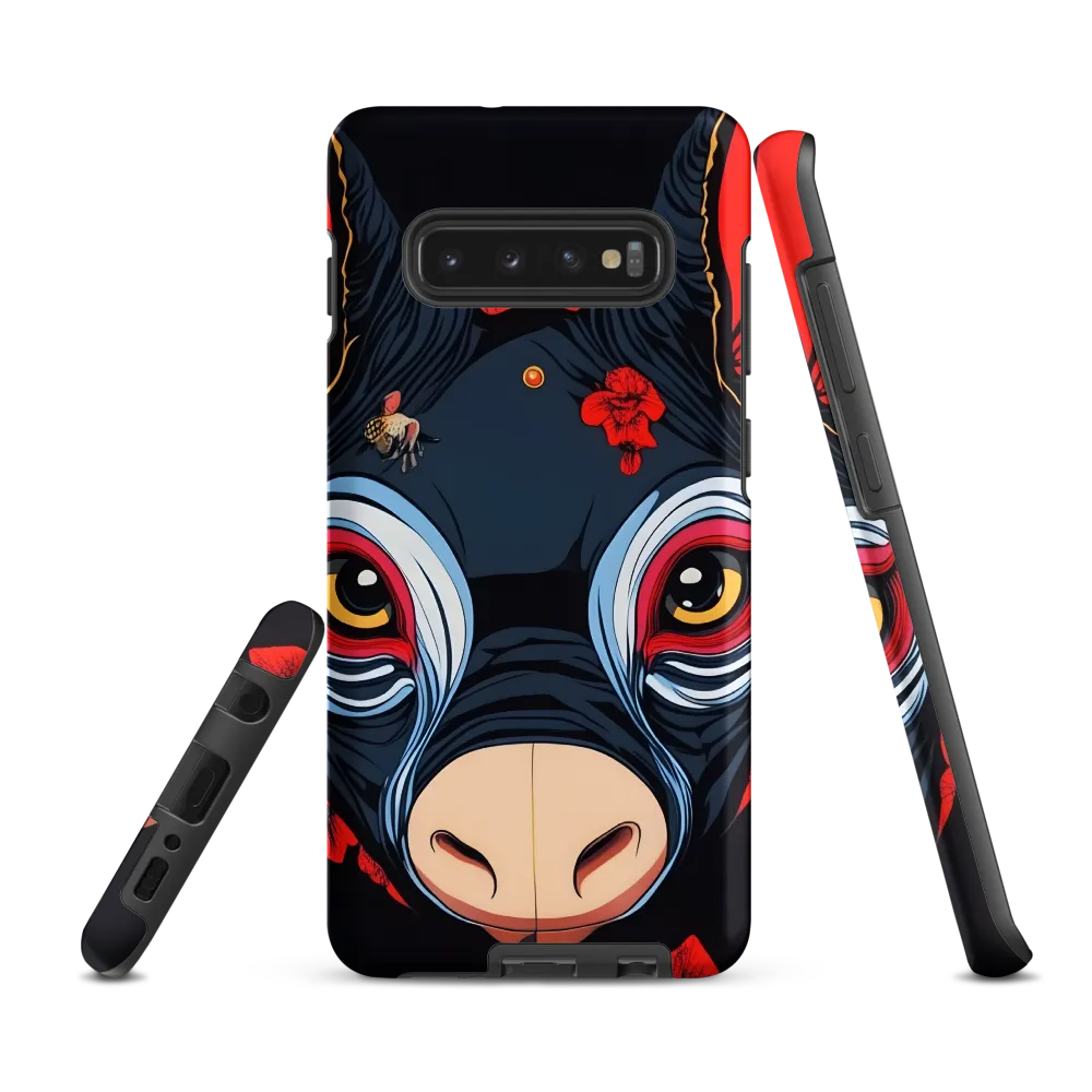 Mystical Bull with Floral Motifs