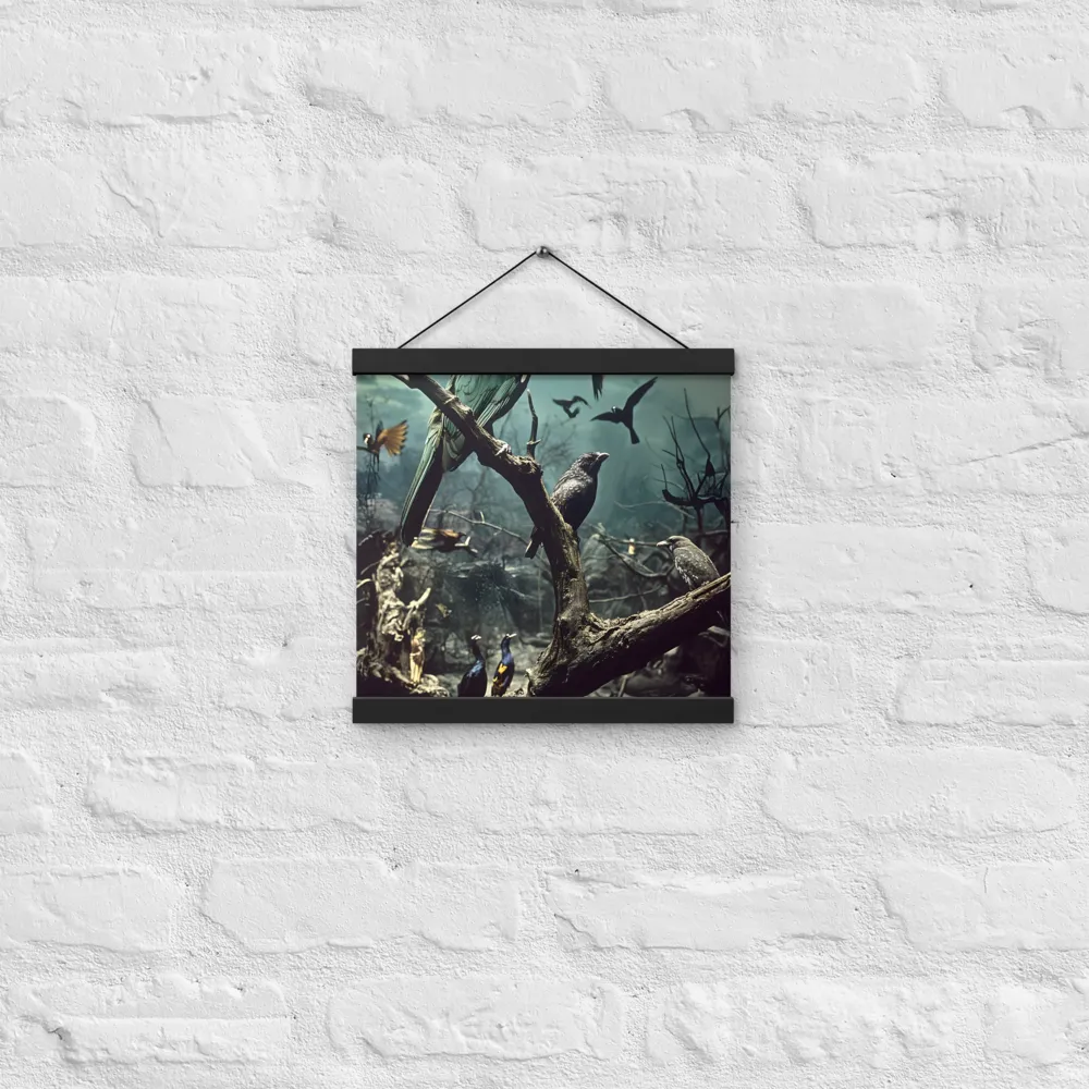 Whispers of the Avian Realm | Poster With Black Wood Hanger | 12″×12″