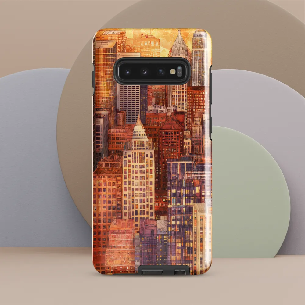 Golden Hour Over the City | Phone Case |  S10 Plus | Tough Case | Glossy