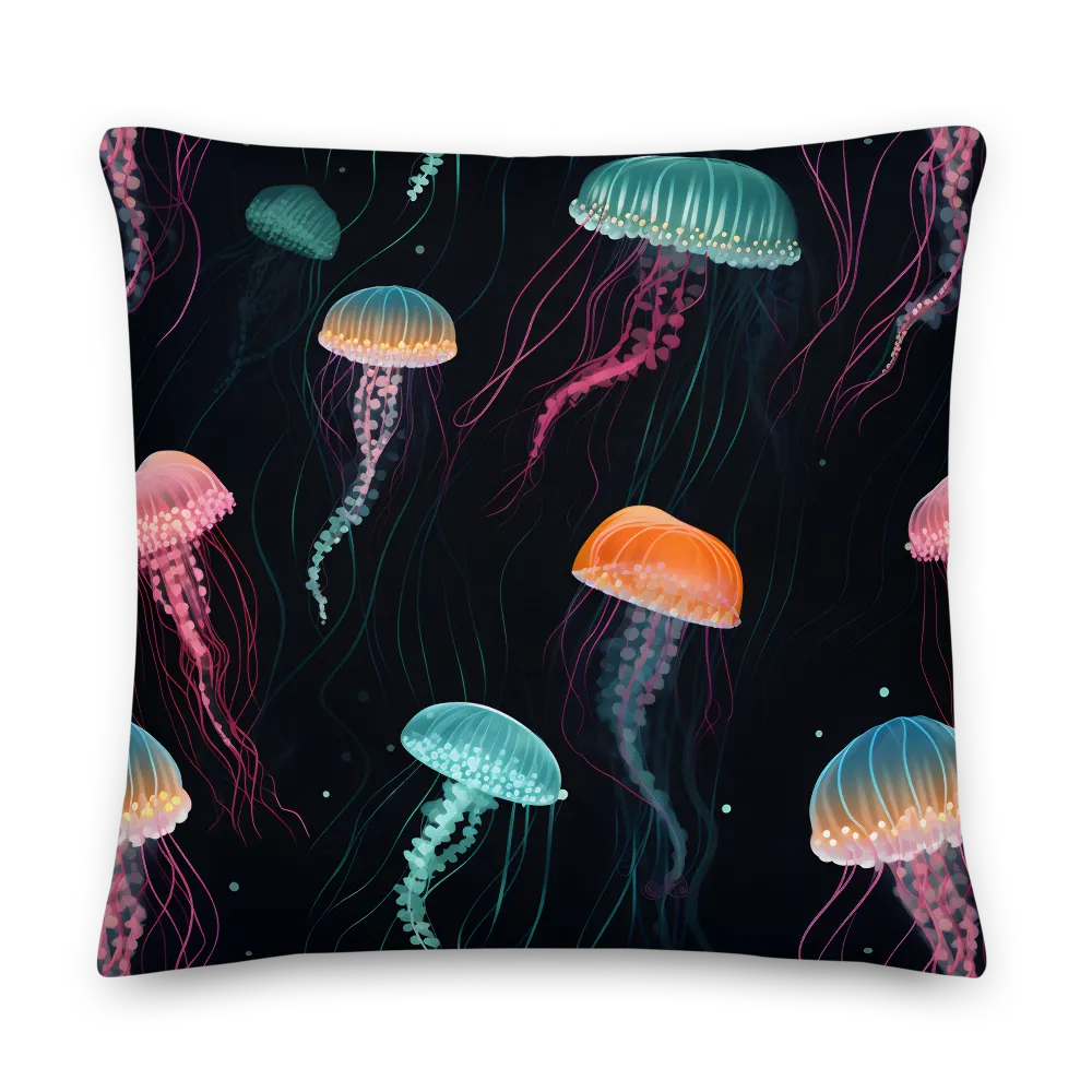 Ethereal Dance of Jellyfish | Pillow | 22″×22″