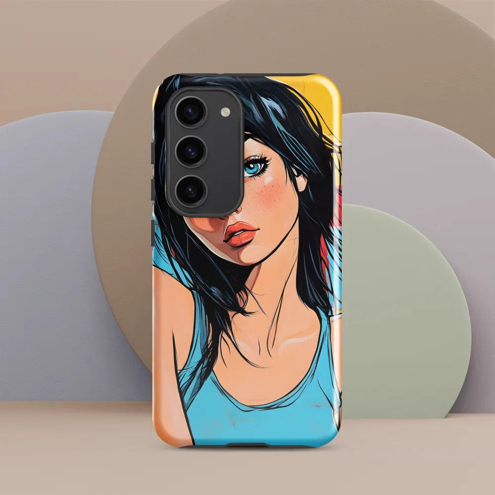 Vibrant Portrait of Modern Youth | Phone Case |  S23 | Tough Case | Glossy