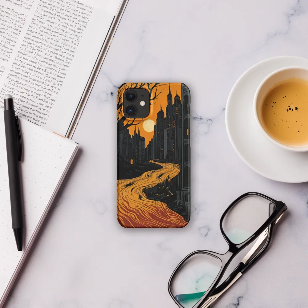 Eerie Cityscape: A Haunting Reflection | Phone Case |  12 Mini | Snap Case | Matte
