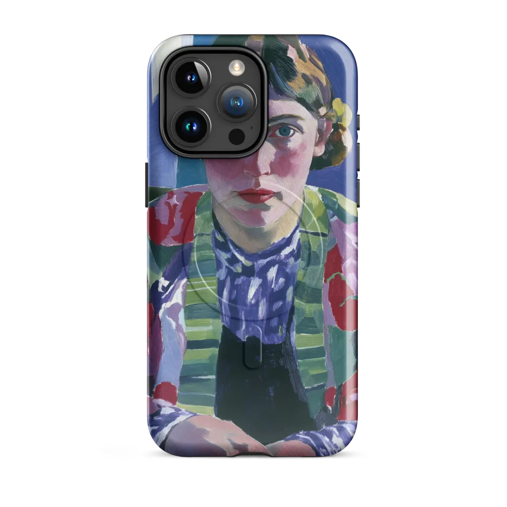 Vibrant Gaze: A Modernist Portrait