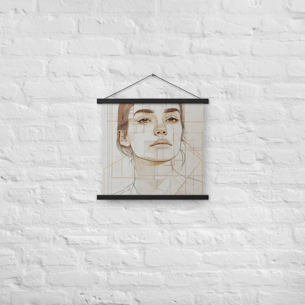 Geometric Serenity: A Minimalist Portrait