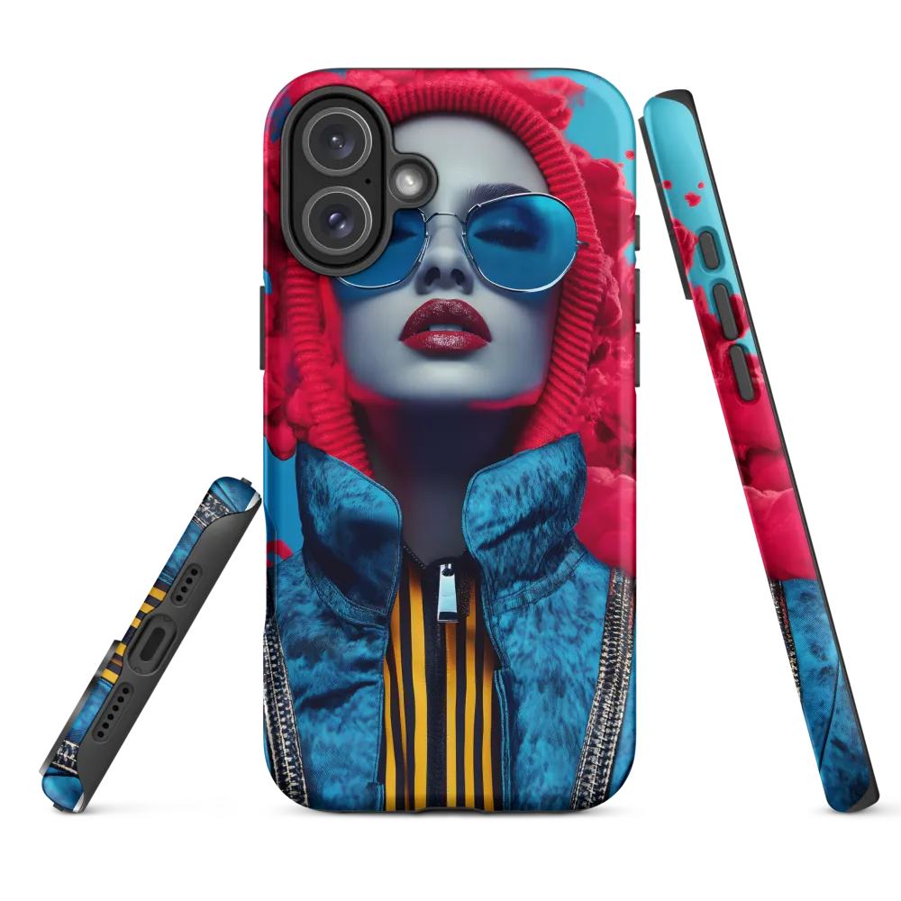 Bold Elegance in Digital Fashion | Phone Case |  16 Plus | Tough Case | Matte
