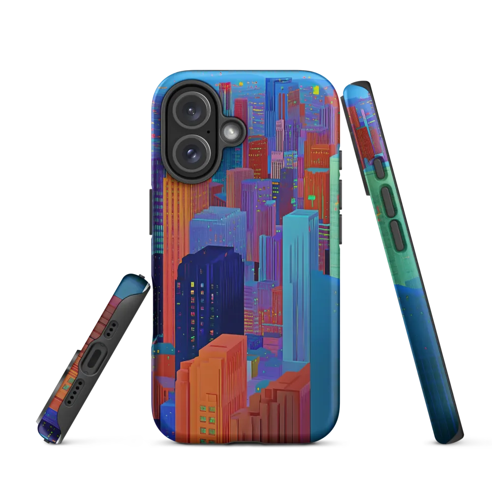 Vibrant Metropolis in Twilight | Phone Case |  16 | Tough Case | Matte