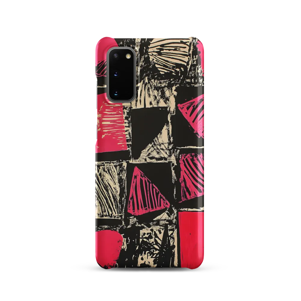 Geometric Symphony in Pink and Black