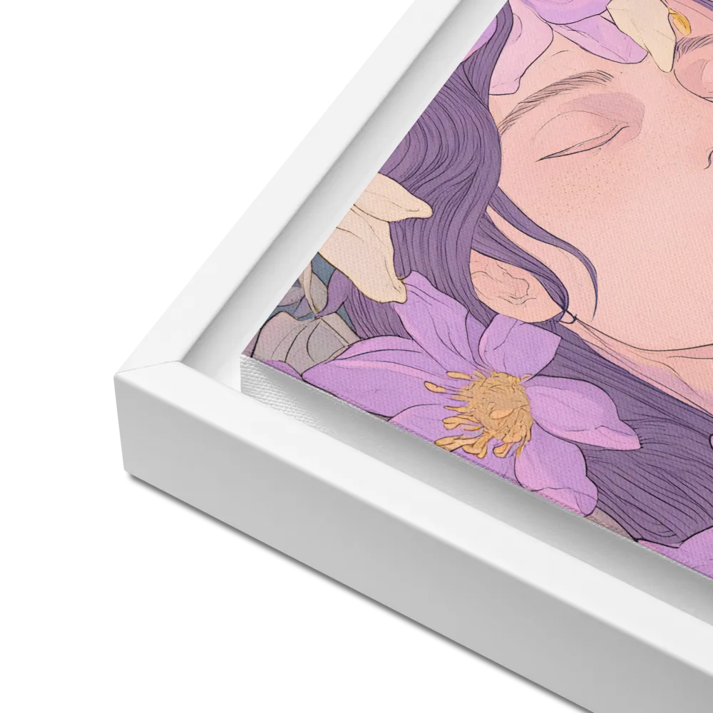 Harmony in Bloom | Canvas with White Frame | 12″×12″