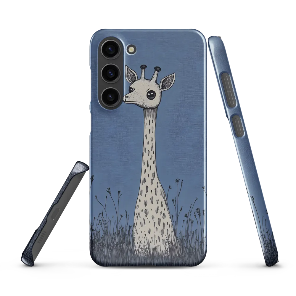 Whimsical Giraffe in Blue