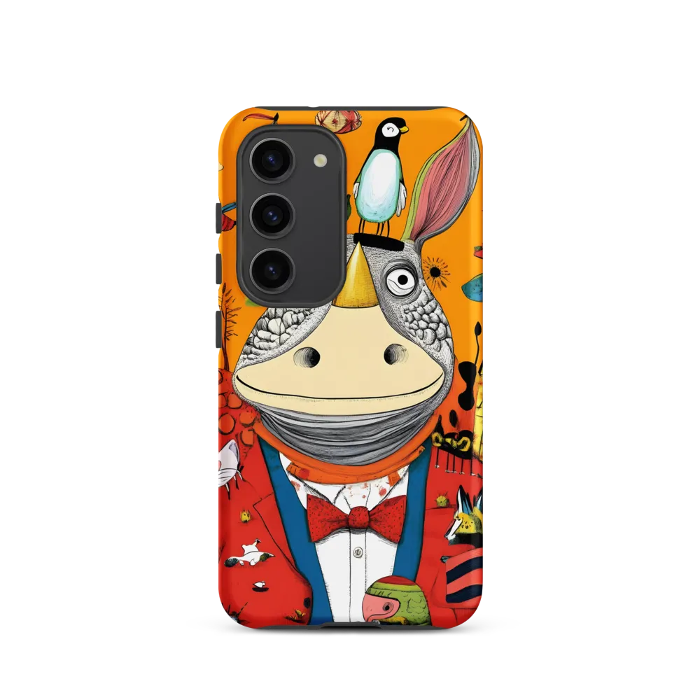 Whimsical Rhinoceros: A Playful Encounter