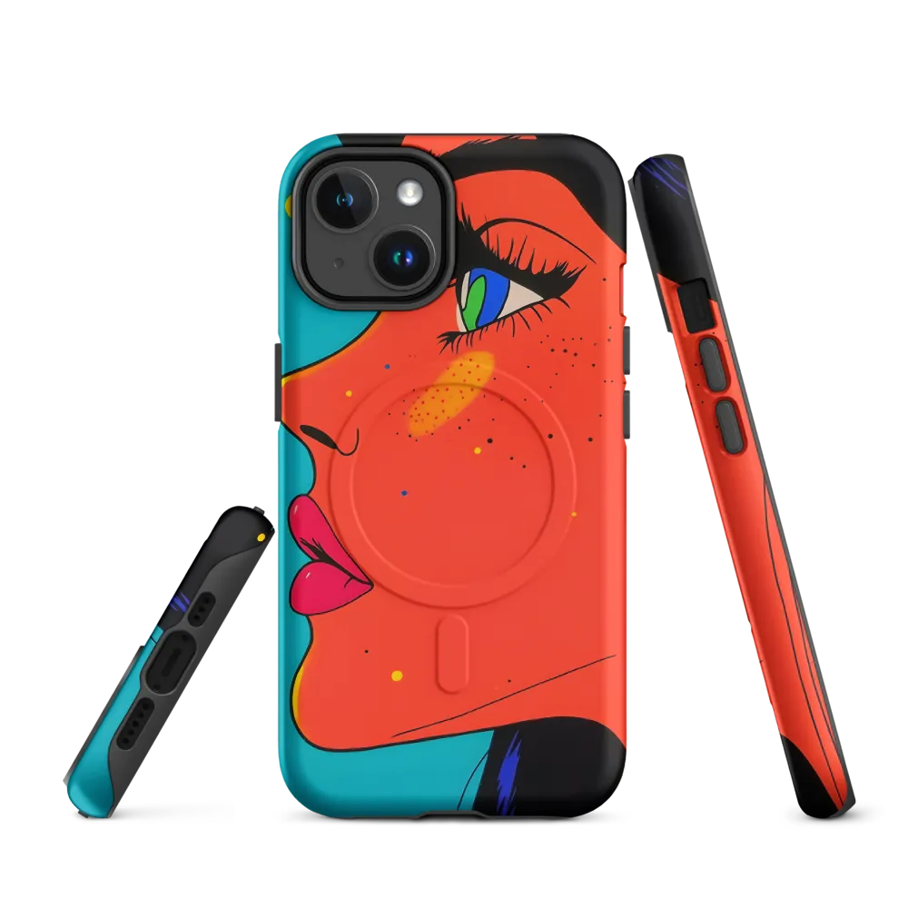 Vibrant Feminine Profile in Pop Art
