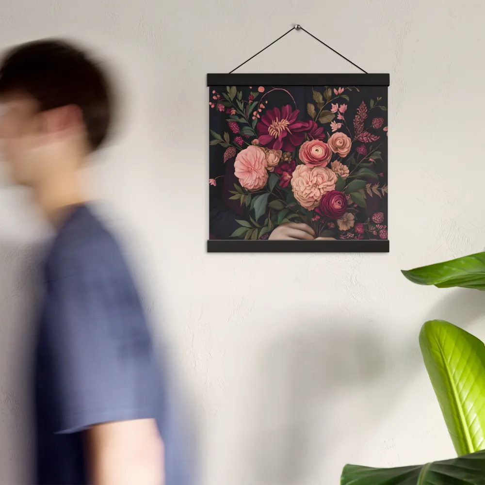Botanical Elegance | Poster With Black Wood Hanger | 12″×12″