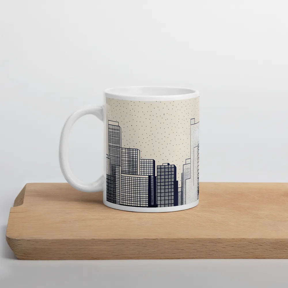 Urban Patterns: A Minimalist Skyline | Mug with White inside | 11 oz