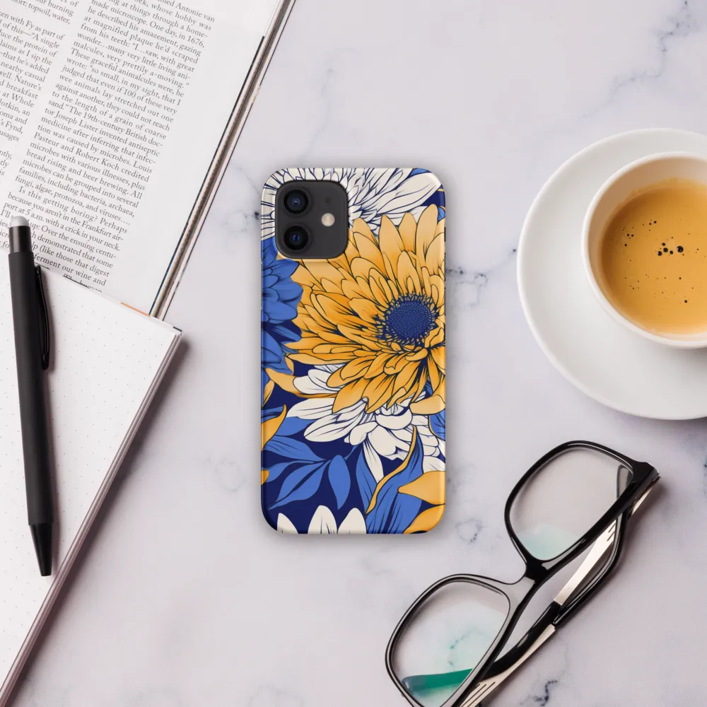 Floral Harmony in Blue and Yellow