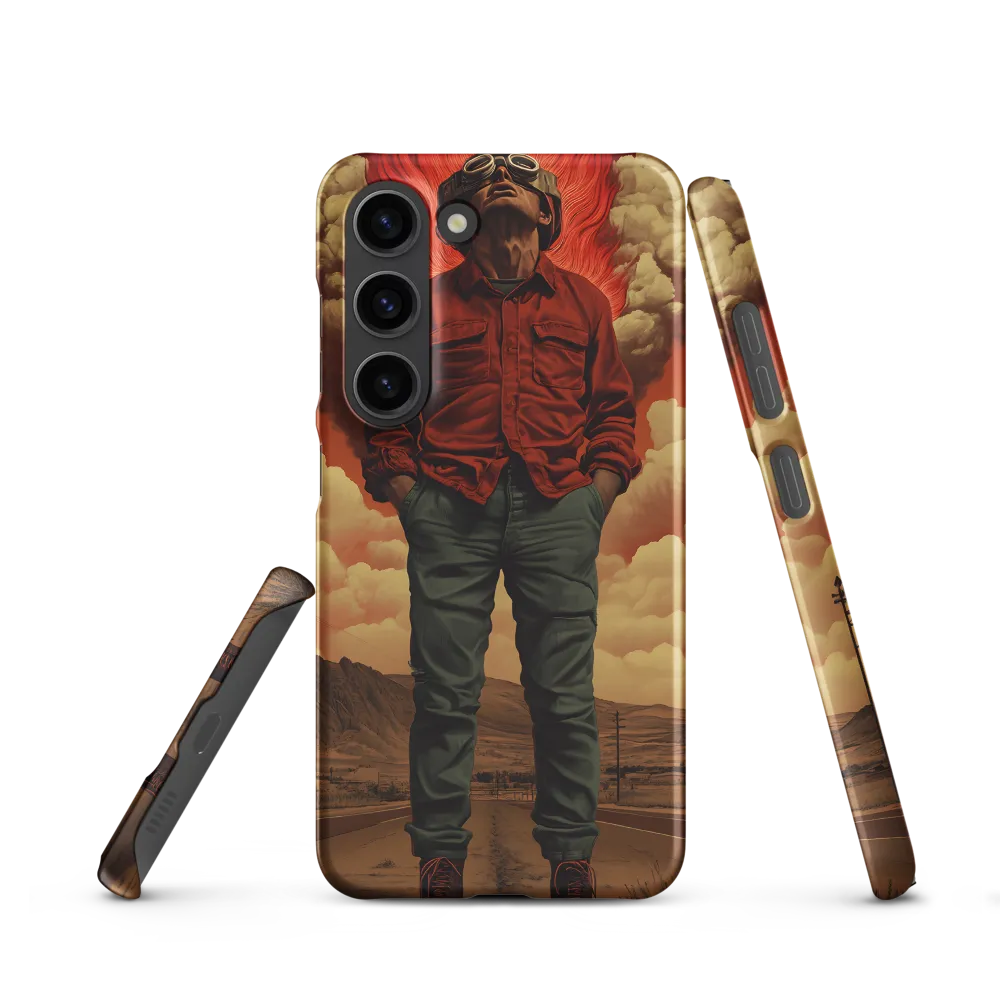 Defiant Spirit in a Surreal Landscape | Phone Case |  S23 | Snap Case | Matte