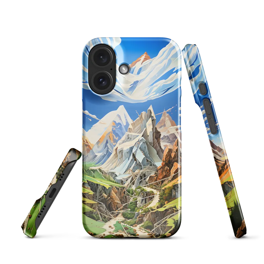 Geometric Symphony of Nature | Phone Case |  16 | Snap Case | Glossy