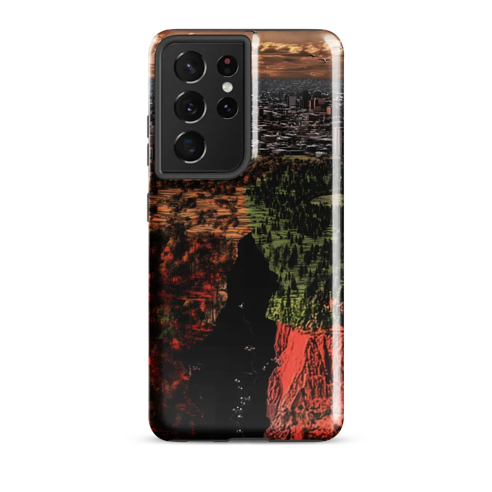 Harmony and Dissonance: A Landscape of Contrasts | Phone Case |  S21 Ultra | Tough Case | Glossy