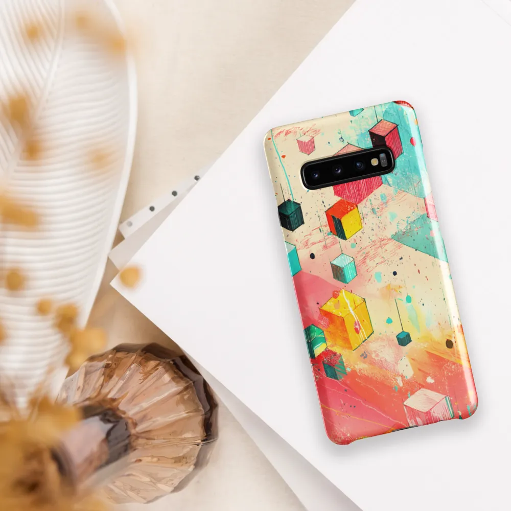 Suspended Cubes in Colorful Abstraction | Phone Case |  S10 Plus | Snap Case | Glossy