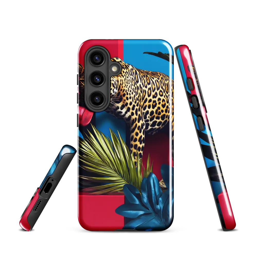 Playful Leopard in Vibrant Paradise
