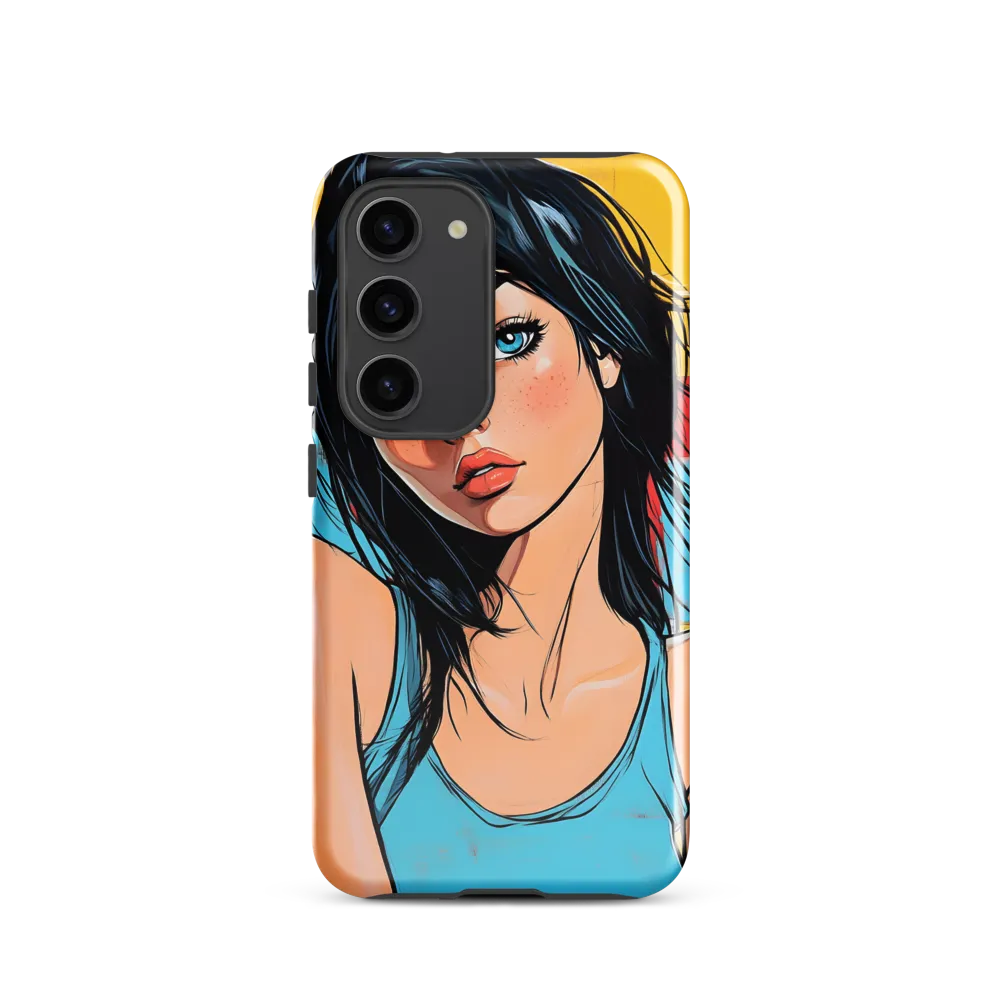 Vibrant Portrait of Modern Youth | Phone Case |  S23 | Tough Case | Glossy