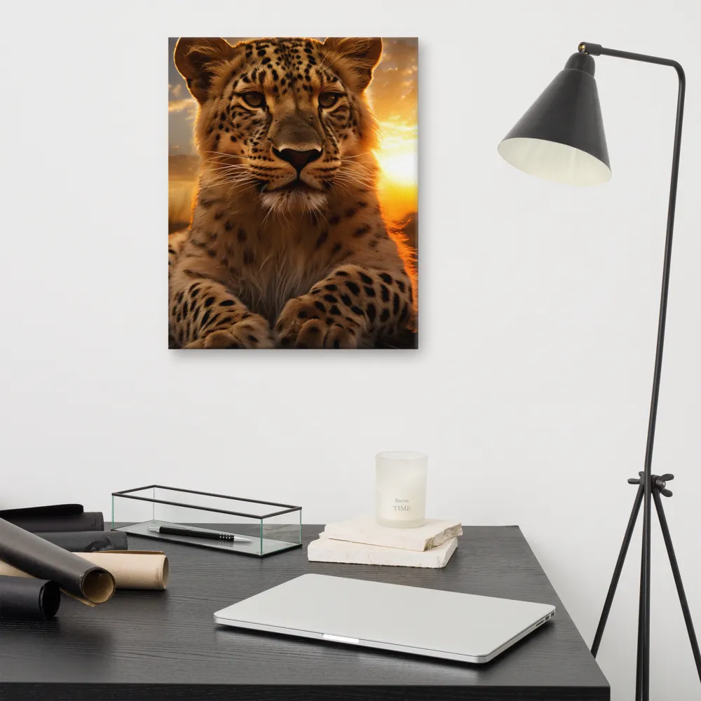 Regal Presence: The Leopard at Sunset