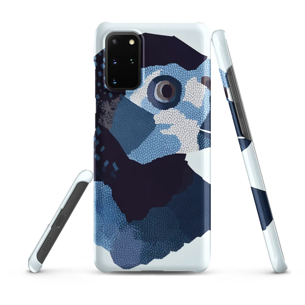 Abstract Avian Portrait in Blue