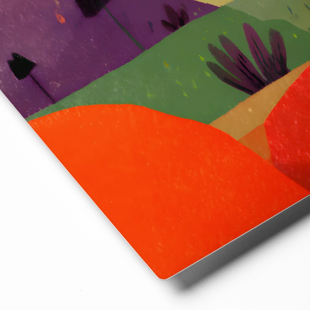 Sunlit Bicycle Ride 
 Metal Print | 12″x 12″