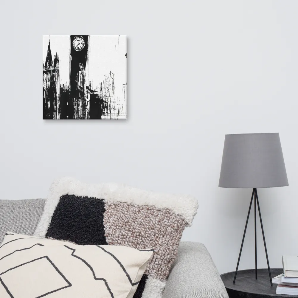 Clock Tower in Motion | Canvas | 16″×16″