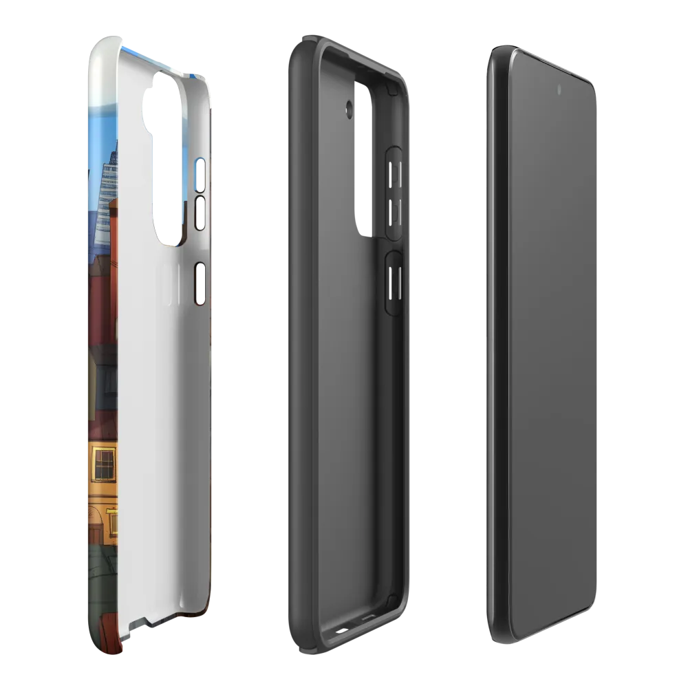 Urban Symphony: A Colorful Cityscape | Phone Case |  S21 Plus | Tough Case | Matte