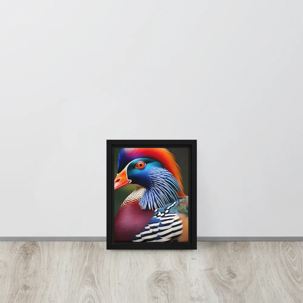 The Majestic Mandarin | Canvas with Black Frame | 8″×10″