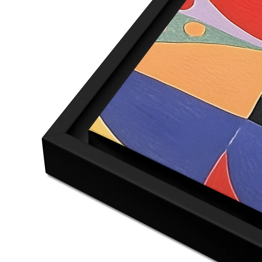 Dynamic Mosaic Symmetry | Canvas with Black Frame | 12″×16″