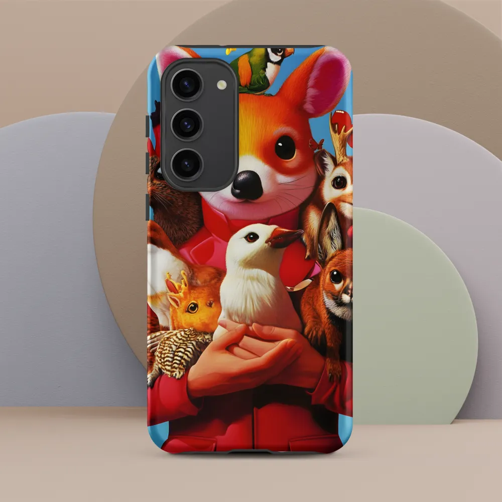Harmony in Whimsy: A Modern Animal Ensemble | Phone Case |  S23 Plus | Tough Case | Matte