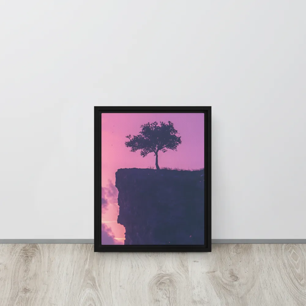 Solitude on the Edge | Canvas with Black Frame | 11″×14″