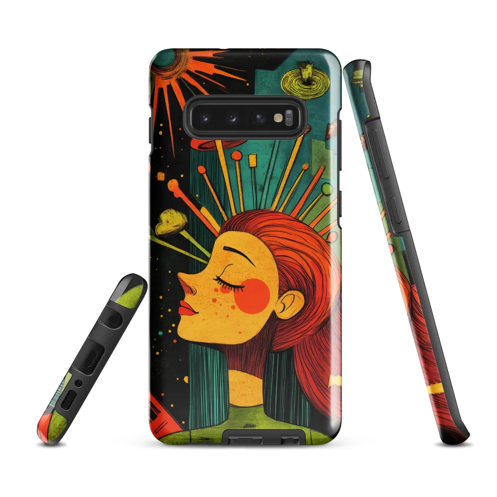 Cosmic Dreams: A Surreal Reflection | Phone Case |  S10 Plus | Tough Case | Glossy